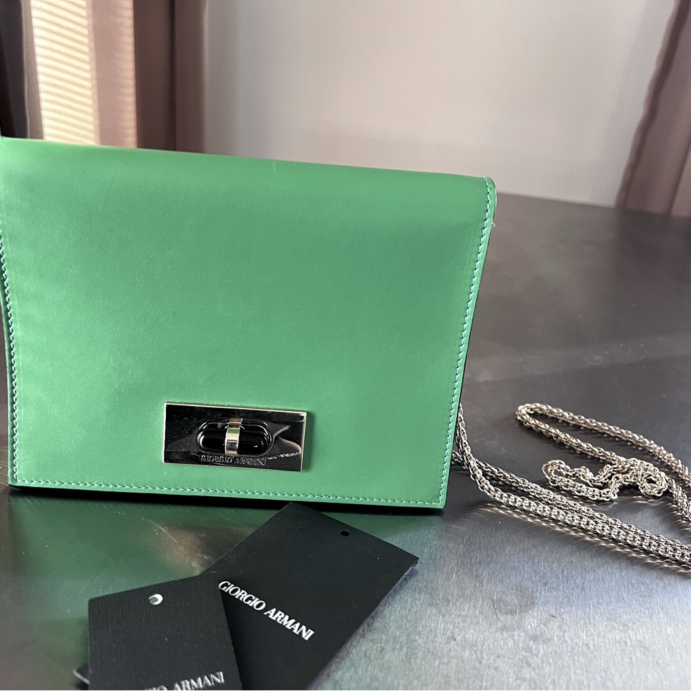 Giorgio Armani Green Purse NEW WITH TAGS!